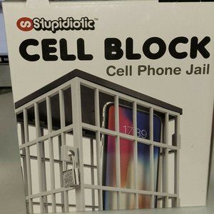 Cell Block Phone Jail & Lock Gag Gift Parent Kid Punishment Hold 4 Phones